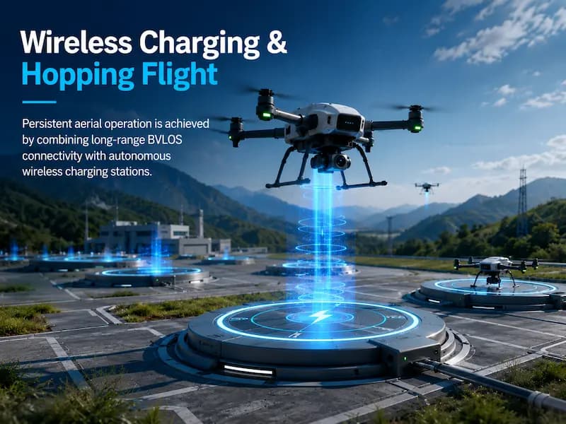 Wireless Charging & Hopping Flight